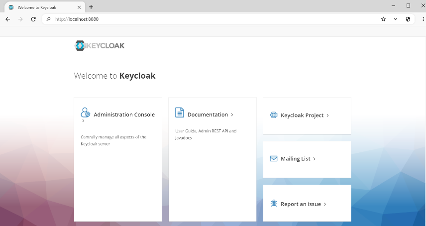Keycloak Welcome Page